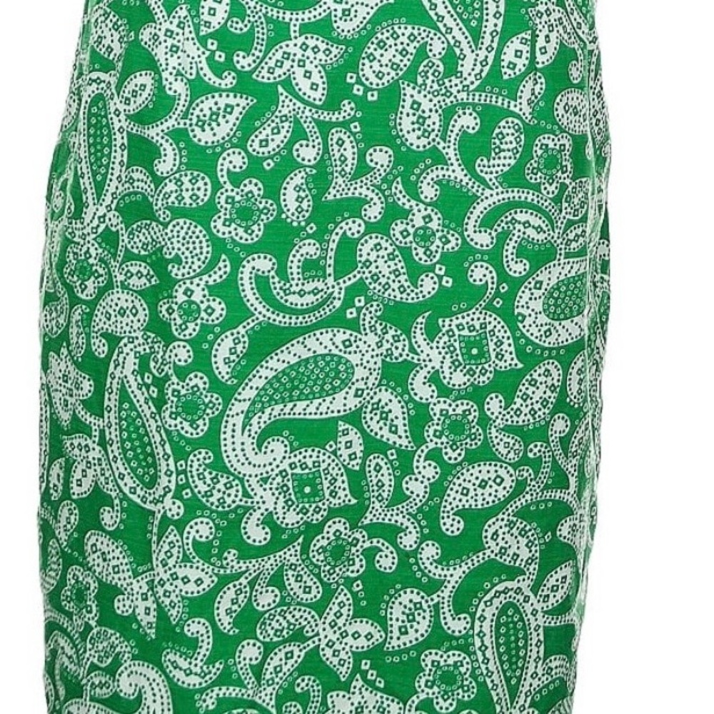 Boden Green Paisley Skirt - Picture 2 of 6